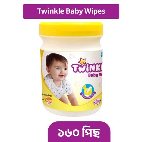 Twinkle Baby Wipes Jar 160pcs