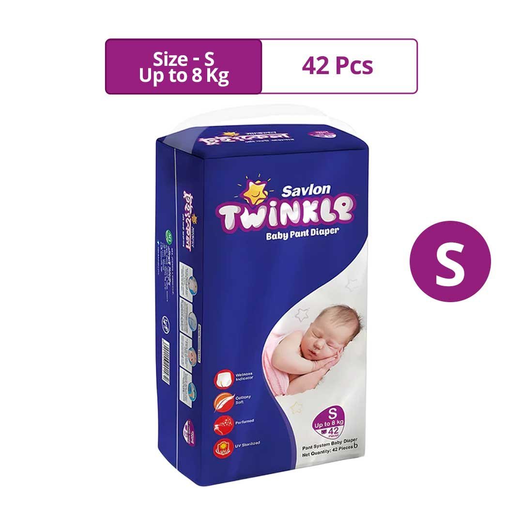 Savlon Twinkle Baby Pant Diaper S (1-8kg) - 42 Pcs
