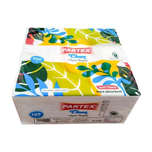Partex Napkin Tissue 13″×13″ – 1 Ply (100 pcs)
