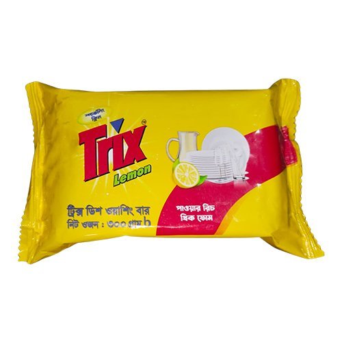 Trix Lemon Dish Washing Bar 300 gm | শক্তিশালী ক্লিনিং