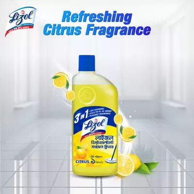 Lizol Disinfectant Surface & Floor Cleaner - 500ml